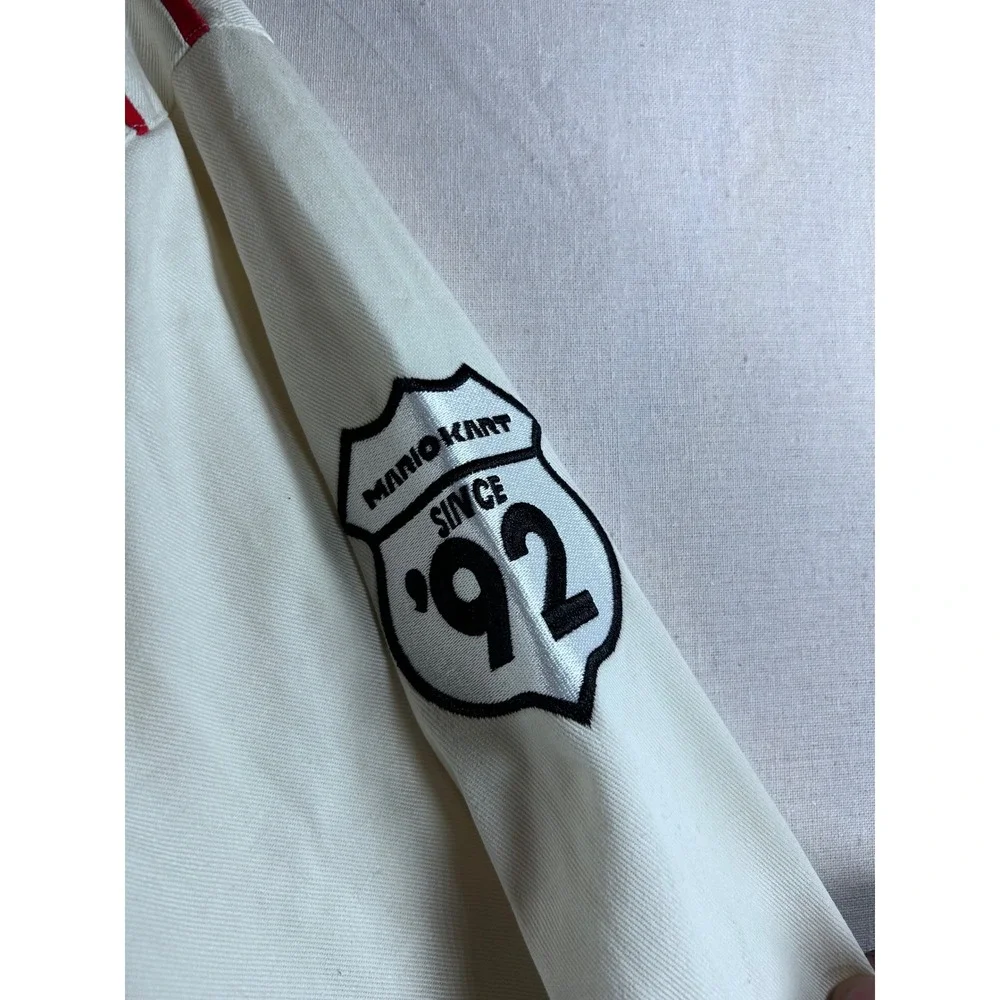 Nintendo Mario Kart‎ Racing Bomber Jacket Mens XL White Isaac Morris XKP052AMNTG